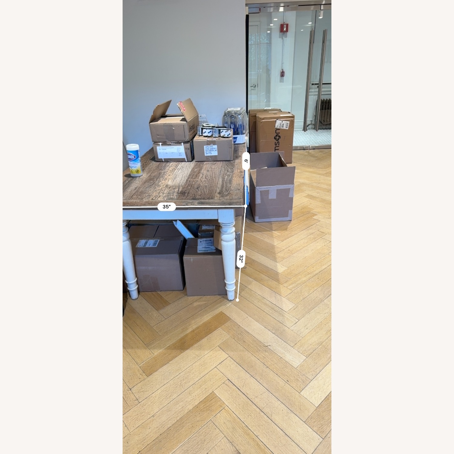 Shabby Chic Natural Wood Dining Table - image-3