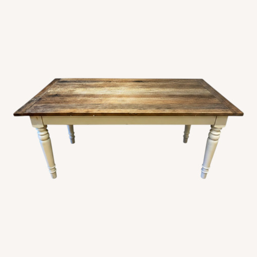 Used Shabby Chic Natural Wood Dining Table for sale on AptDeco