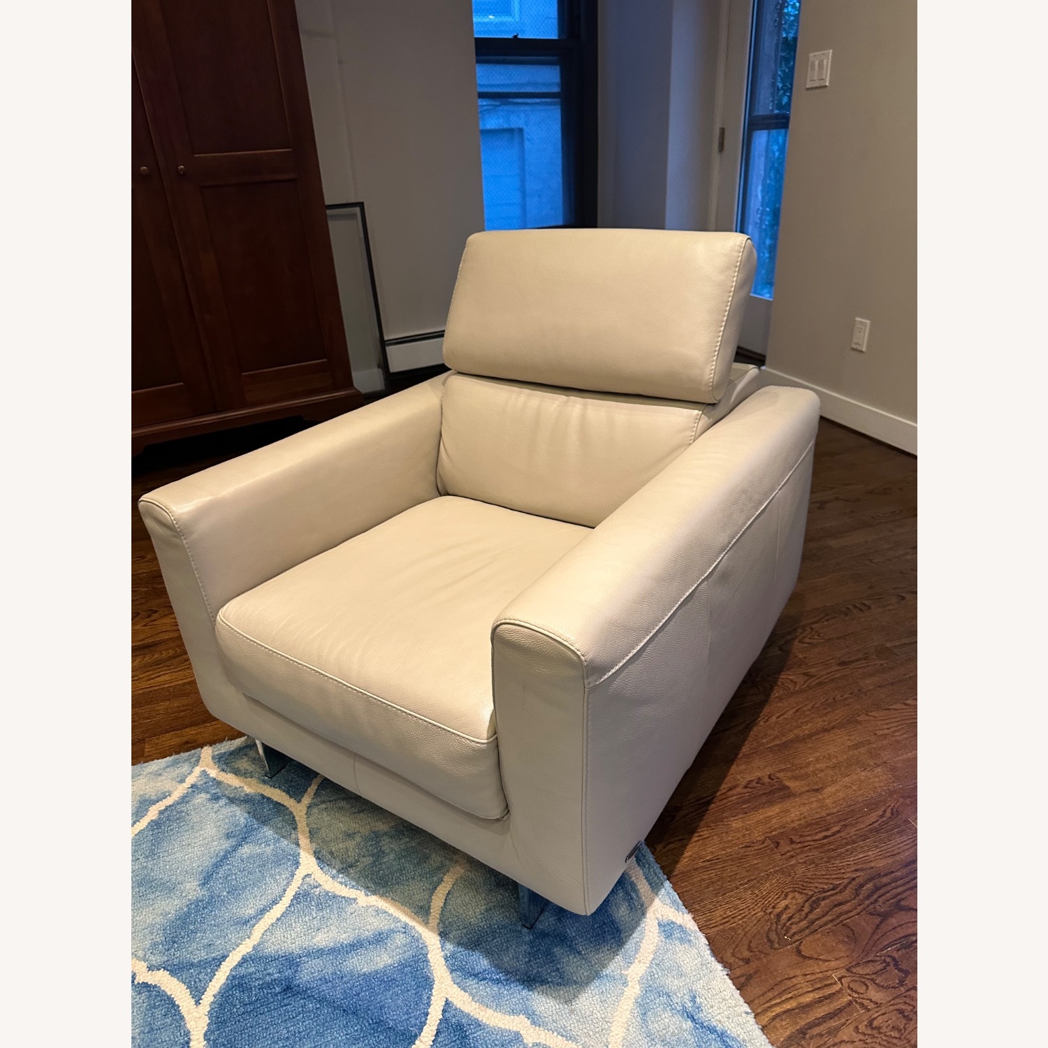 Natuzzi  Sagezza Natural Leather Armchair - image-1