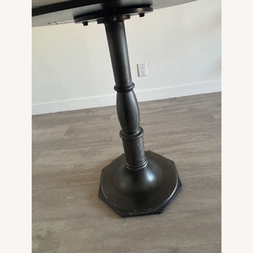 Used White Marble and Iron Dining Table for sale on AptDeco