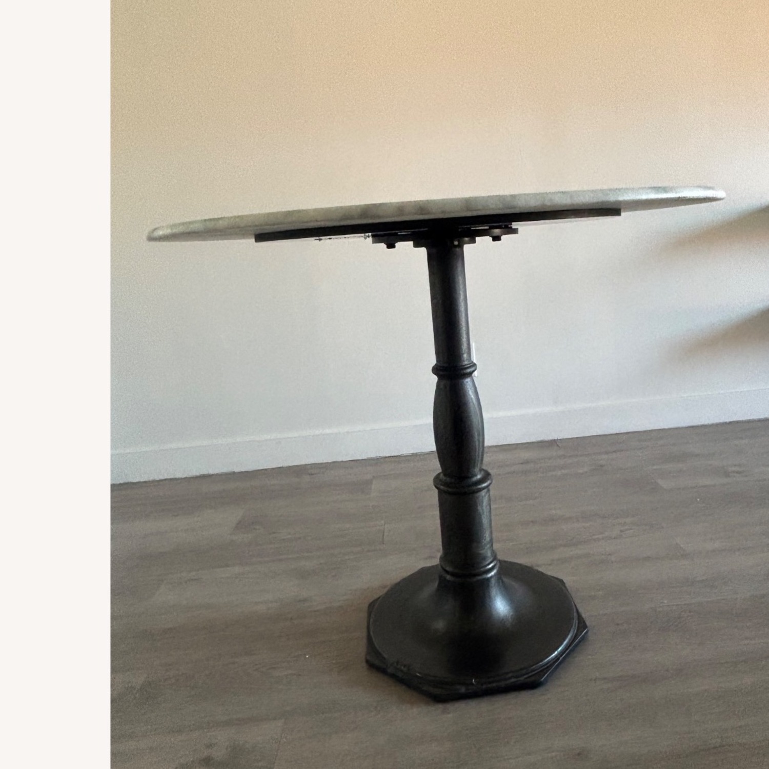White Marble and Iron Dining Table - image-3
