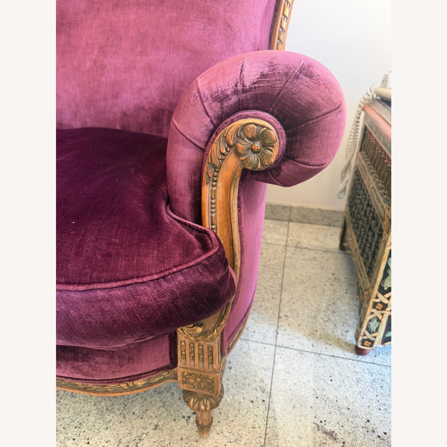 ABC Carpet and Home Purple Velvet 2 Seater Sofa - image-3