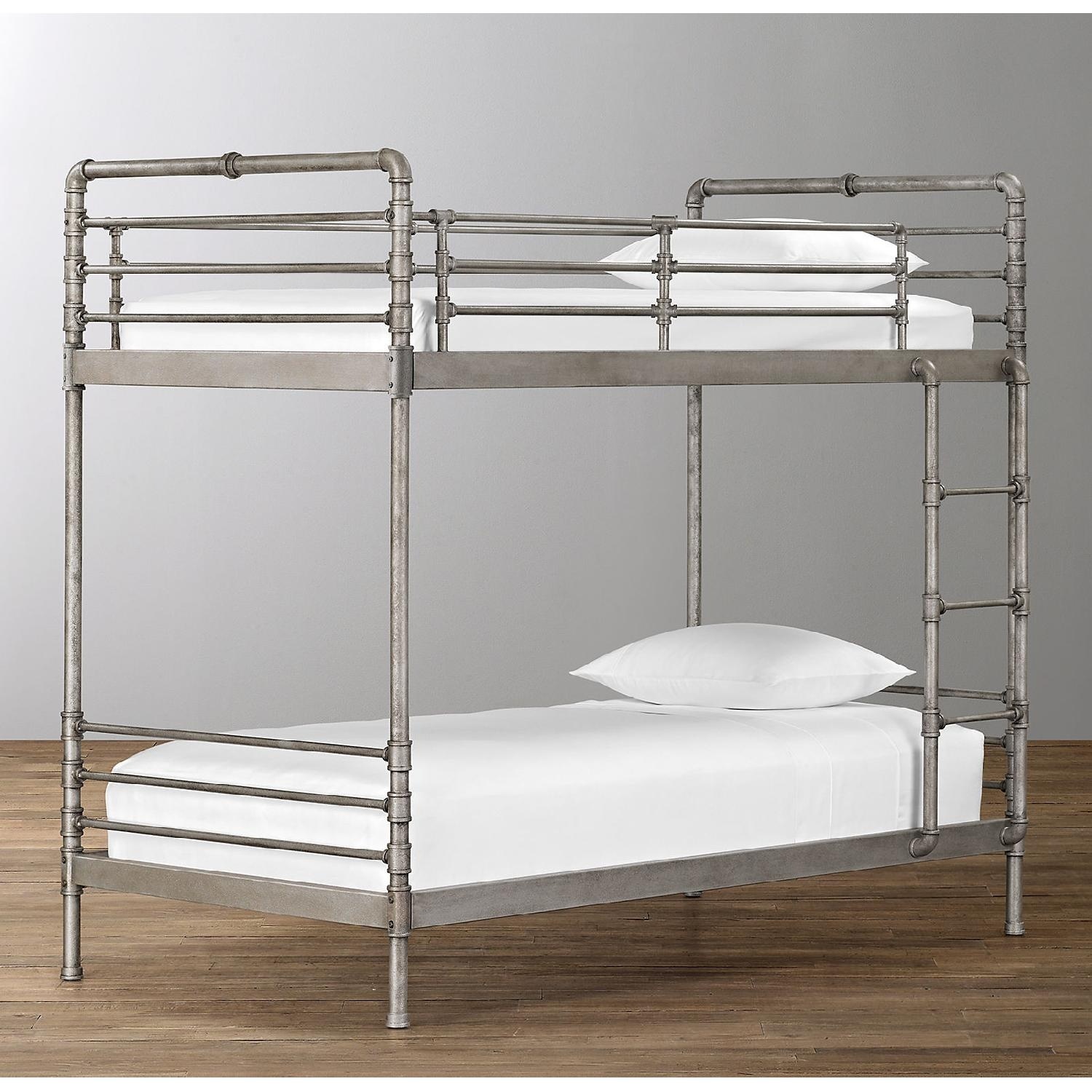 Restoration Hardware Industrial Steel Pipe Bunk Bed - image-8