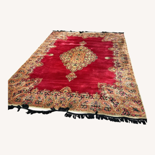 Used Karastan Samovar Red Wool Area Rug 8' x 10' for sale on AptDeco