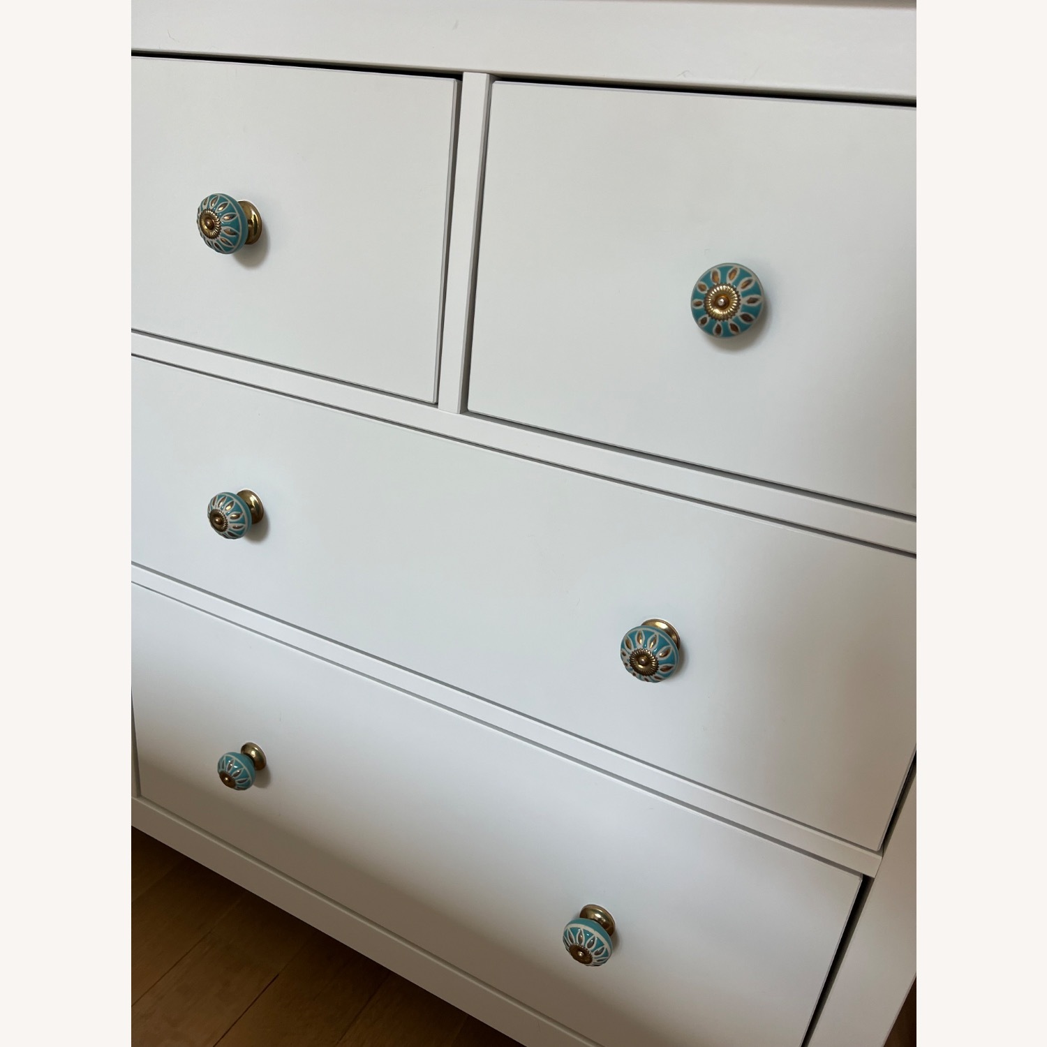 IKEA Hemnes 8-Drawer Dresser White with Glass Top - image-6