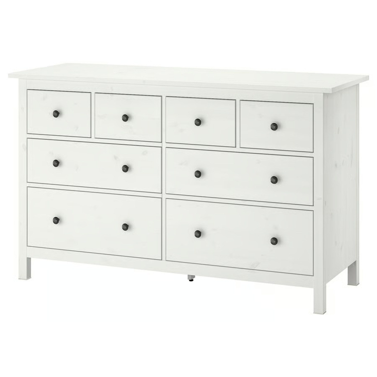 IKEA Hemnes 8-Drawer Dresser White with Glass Top - image-2