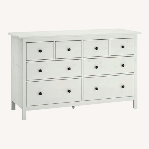Used IKEA Hemnes 8-Drawer Dresser White with Glass Top for sale on AptDeco