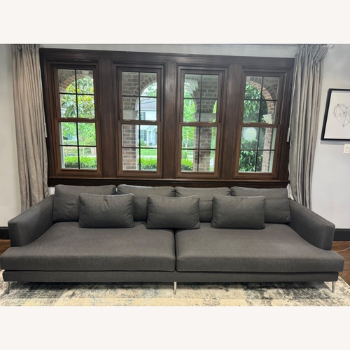 Used Theodores Dark Gray Fabric 3+ Seater Sofa for sale on AptDeco