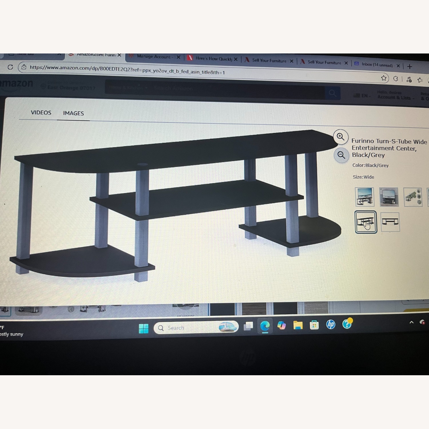 Amazon Black Wood Coffee Table - image-3