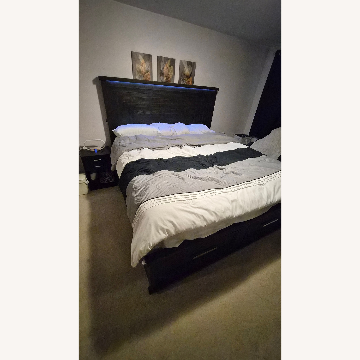 Bob's Infinity Dark Brown Wood King Bed - image-1