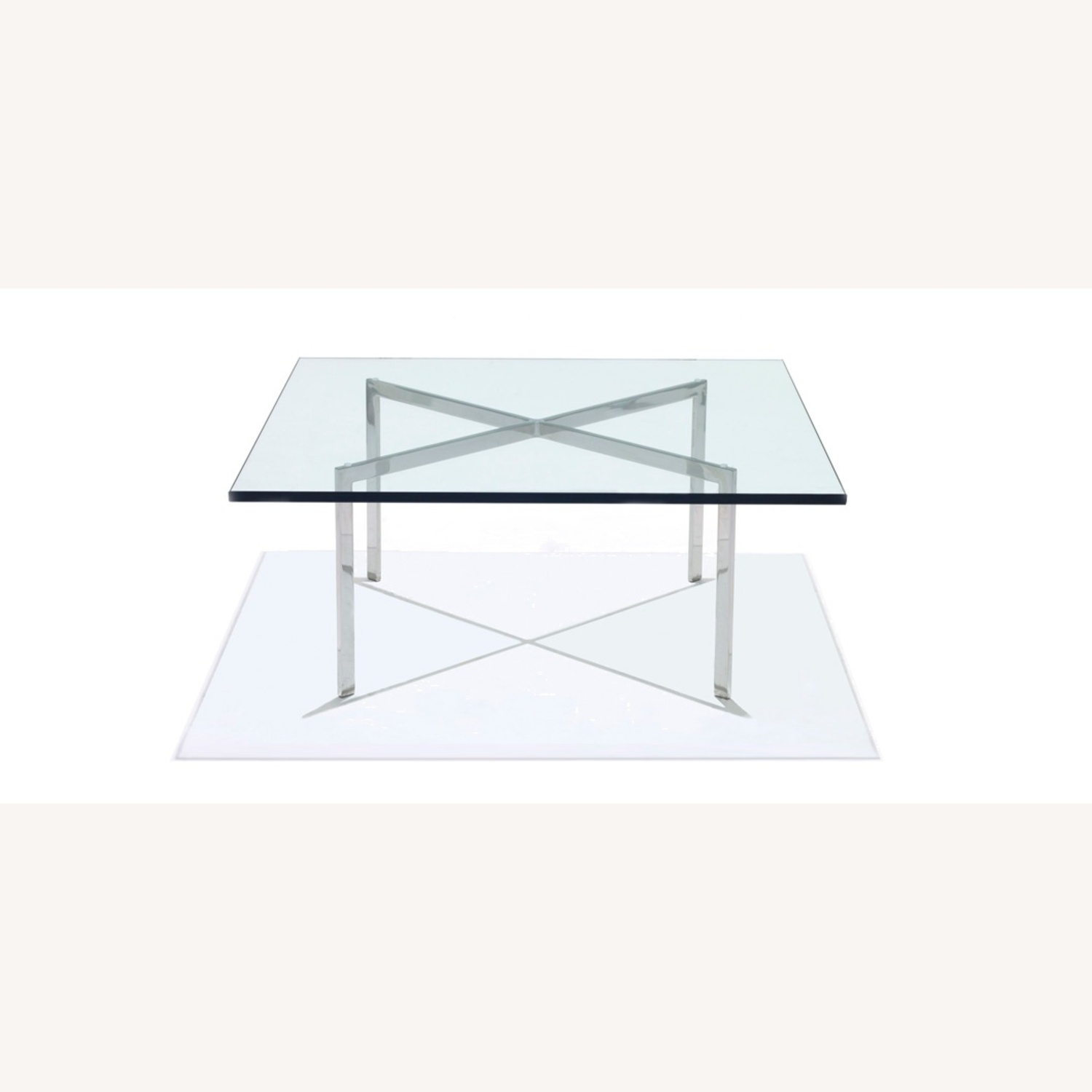 Room & Board Glass & Chrome Square Coffee Table - image-4