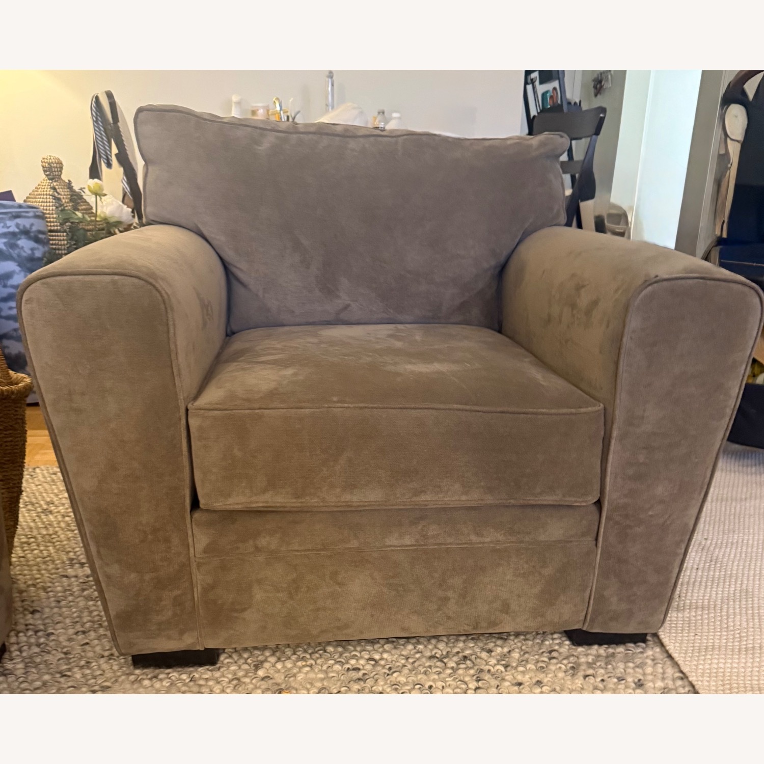 Raymour & Flanigan Artemis II Taupe/Grey Chair - image-1