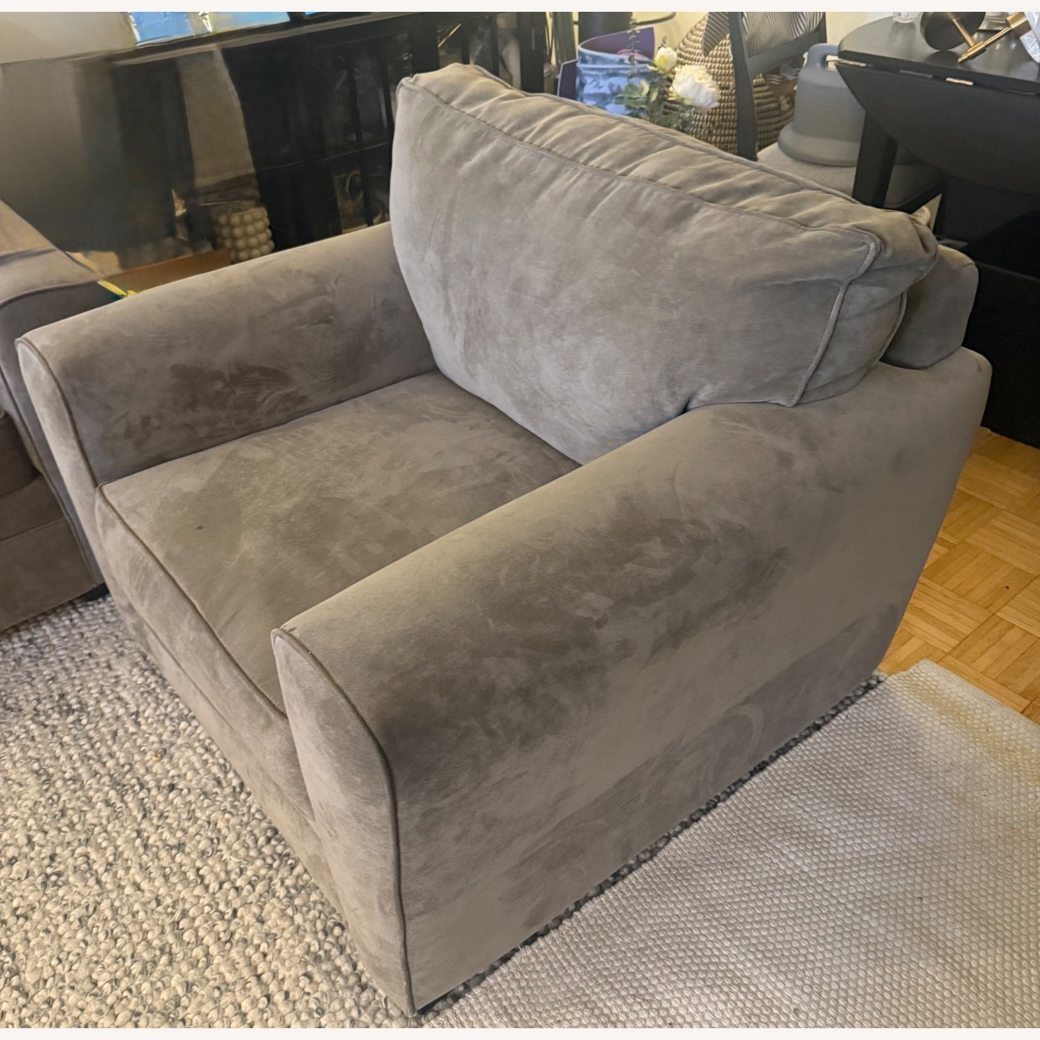 Raymour & Flanigan Artemis II Taupe/Grey Chair - image-3