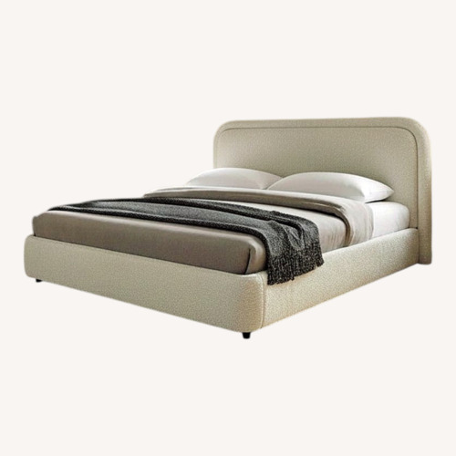 Used Create Comfort Boucle Lift Up Storage Bed Queen for sale on AptDeco