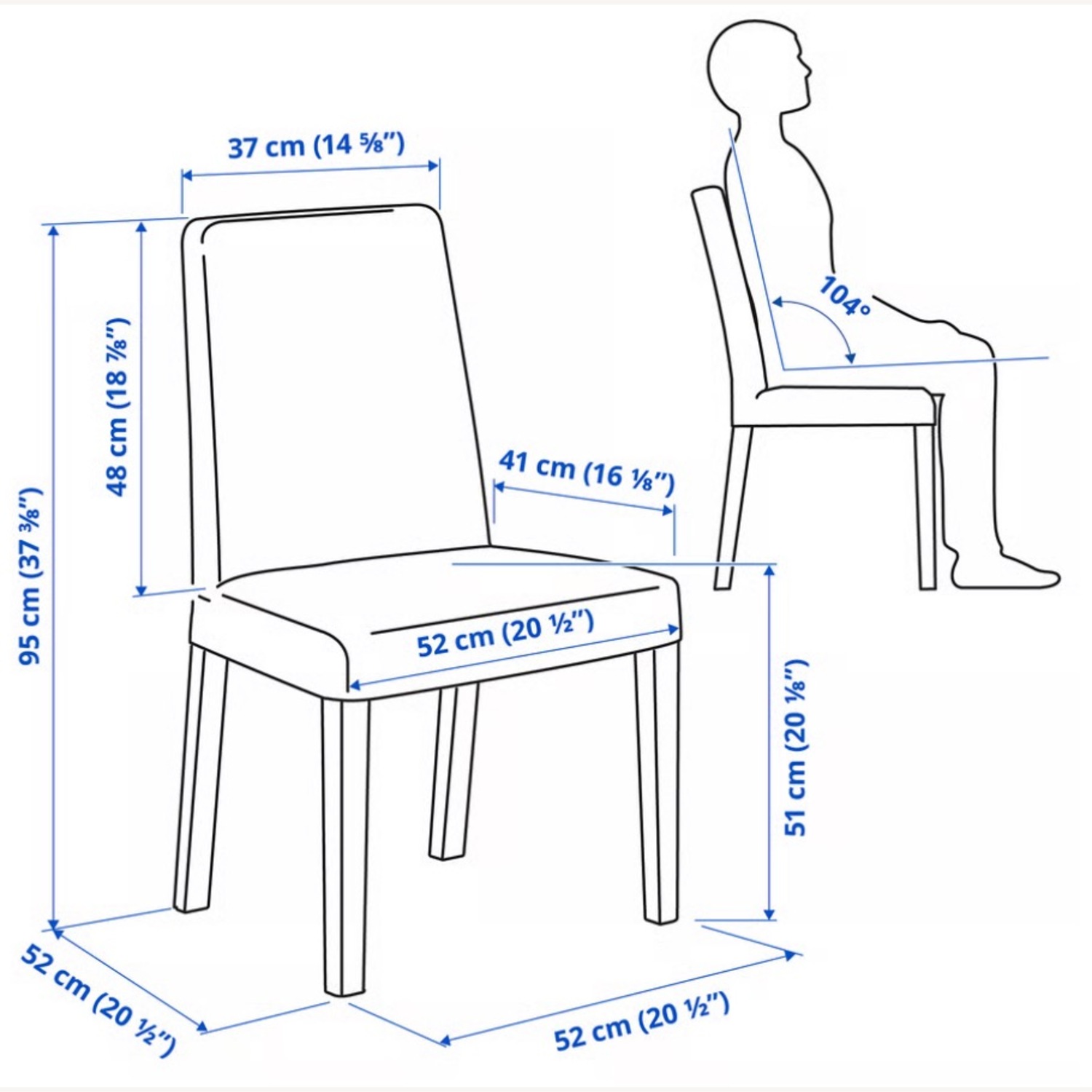 IKEA BERGMUND Light Gray Chairs - image-7