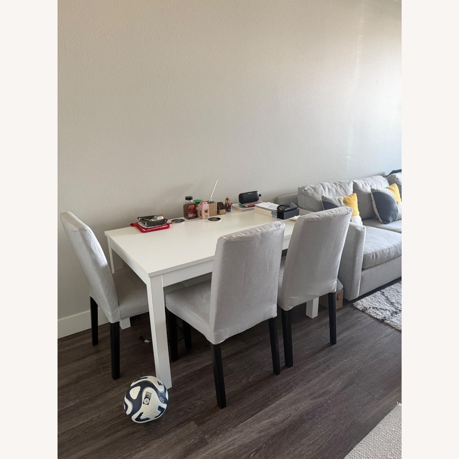 IKEA BERGMUND Light Gray Chairs - image-1