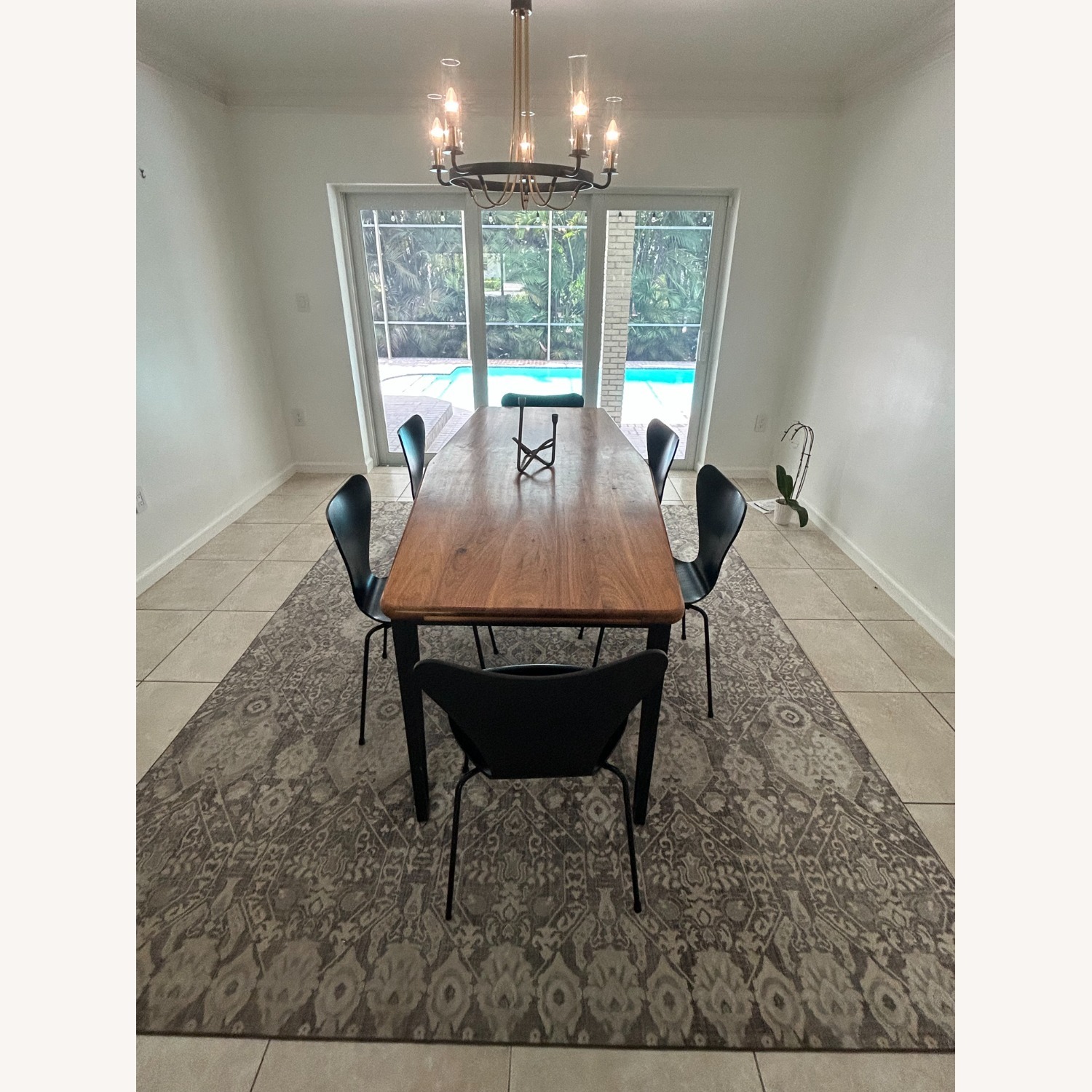 ABC Carpet and Home Dark Brown Wood Table - image-4