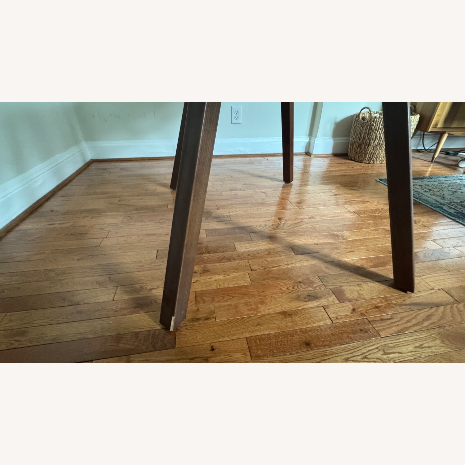 Dark Brown Wood Dining Table - image-4