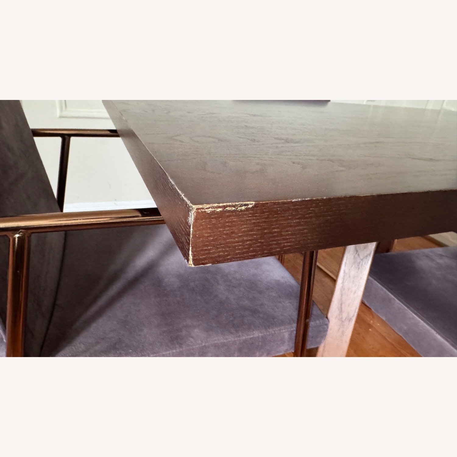 Dark Brown Wood Dining Table - image-6