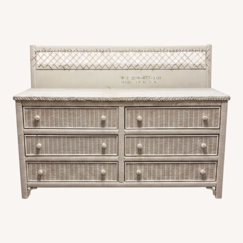 Used Lexington Furniture White Wicker Dresser for sale on AptDeco