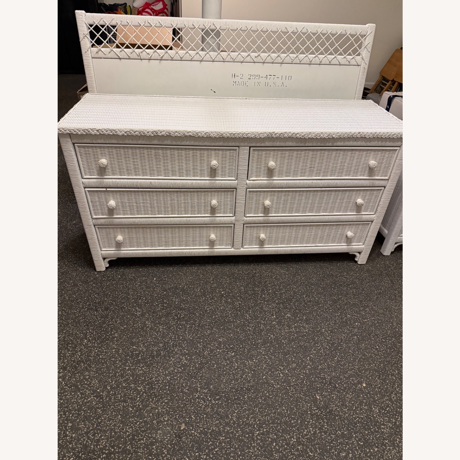 Lexington Furniture White Wicker Dresser - image-1