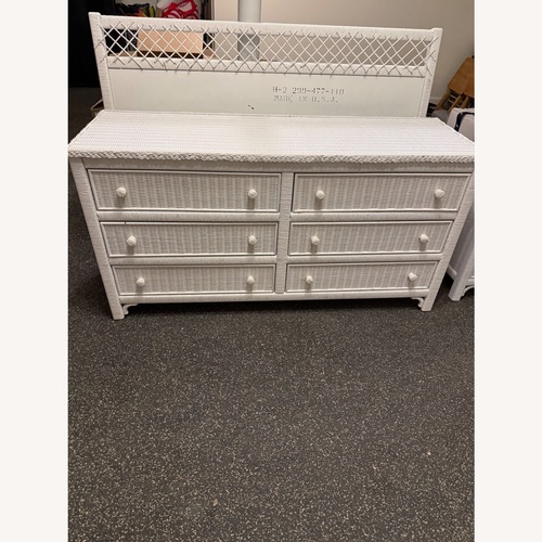 Used Lexington Furniture White Wicker Dresser for sale on AptDeco