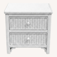 Lexington Furniture White Wicker Nightstand