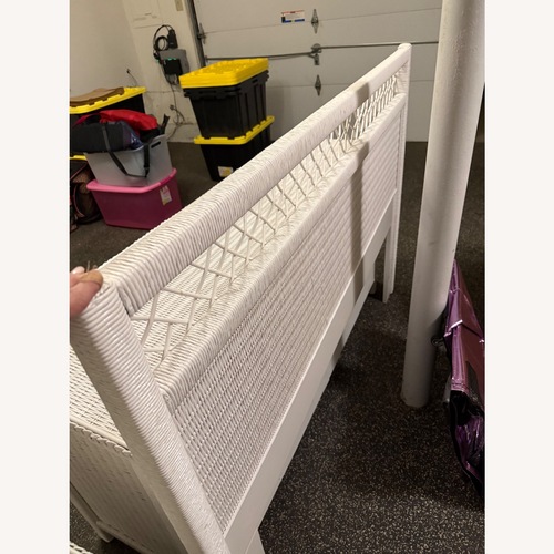 Used Lexington Furniture White Wicker Headboard for sale on AptDeco
