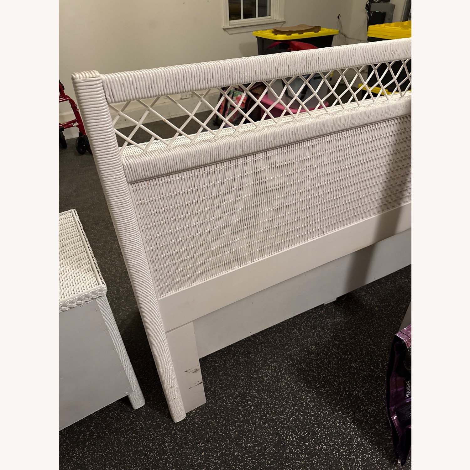 Lexington Furniture White Wicker Headboard - image-2