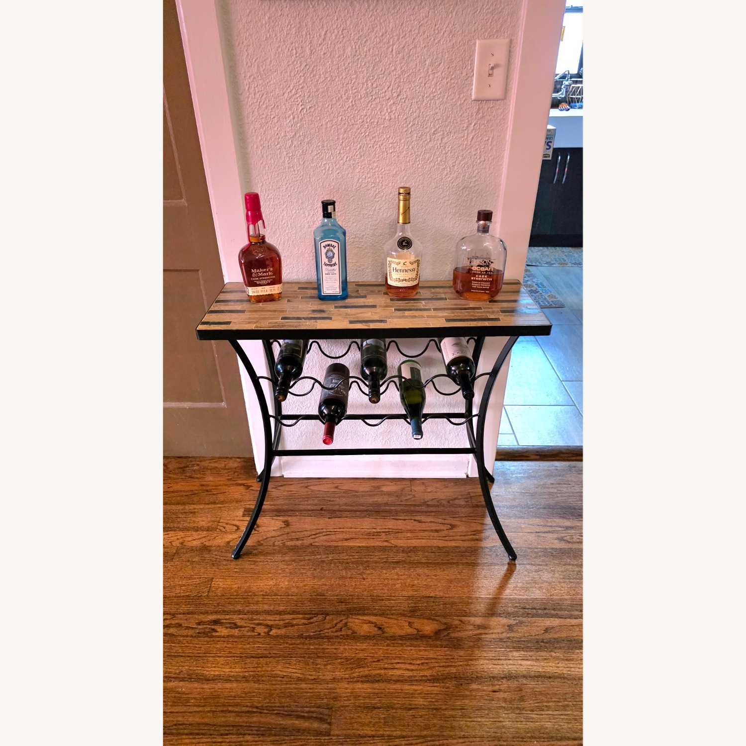 Pier 1 Imports Wrought Iron Bar Cart - image-1
