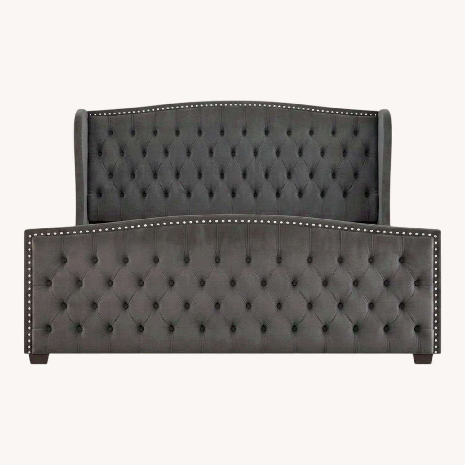 Wayfair King Bed DuJuan Deep Button Tufted Upholstered - image-0