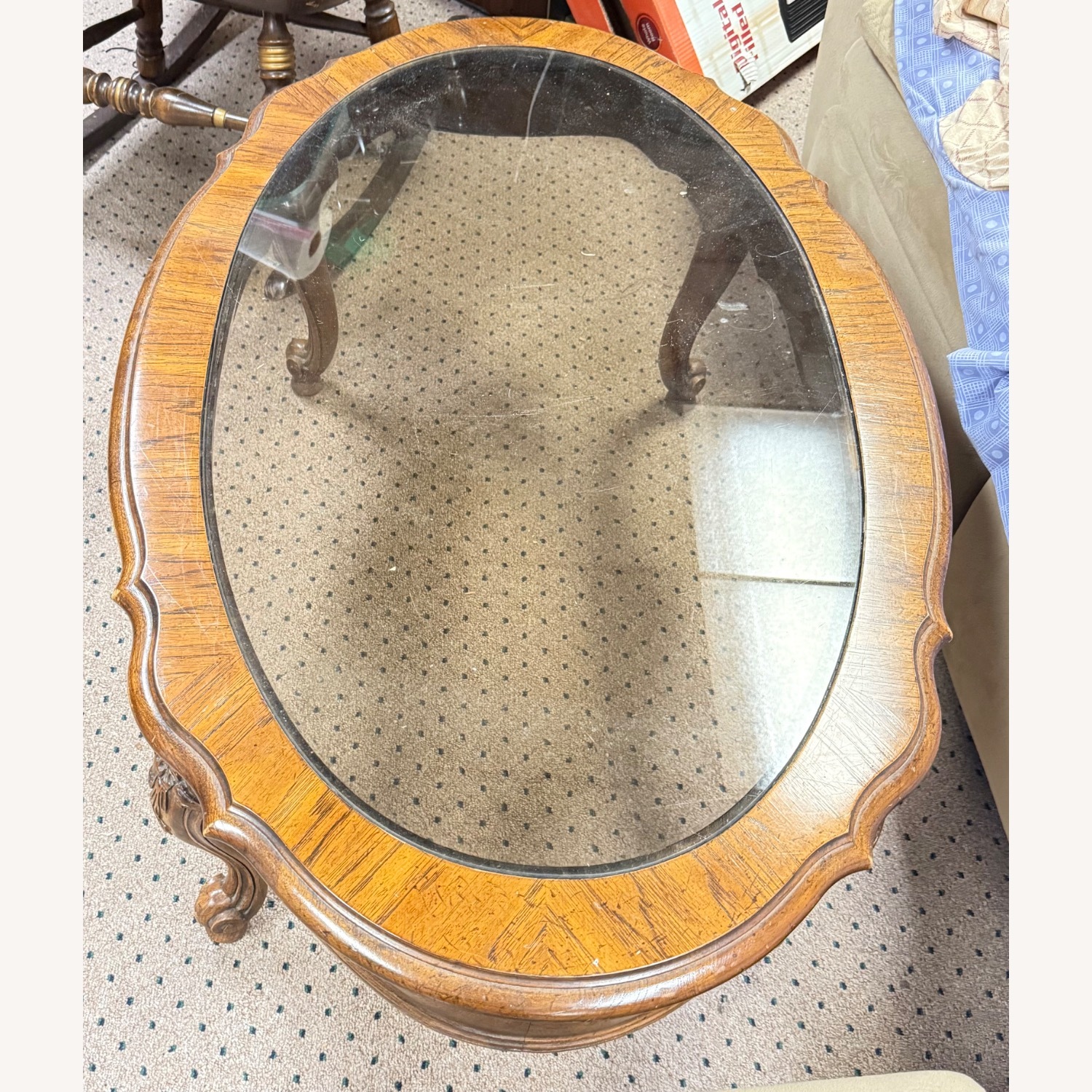 Thomasville Light Brown Wood Coffee Table - image-4