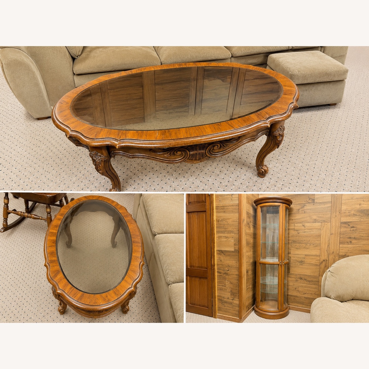 Thomasville Light Brown Wood Coffee Table - image-1