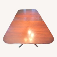 Vintage/Antique Dark Brown Wood Dining Table