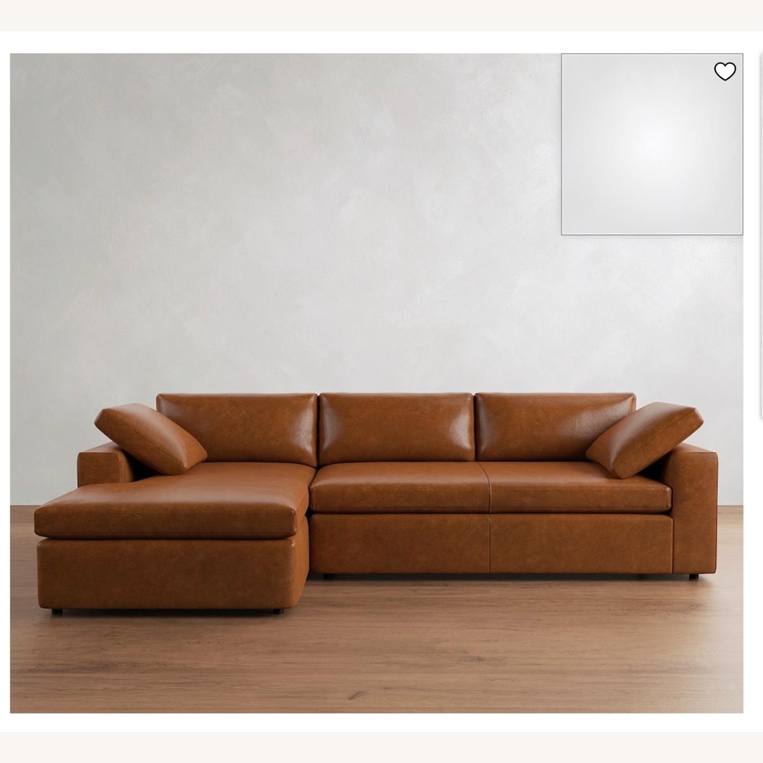 Pottery Barn Leather Sectional - image-4