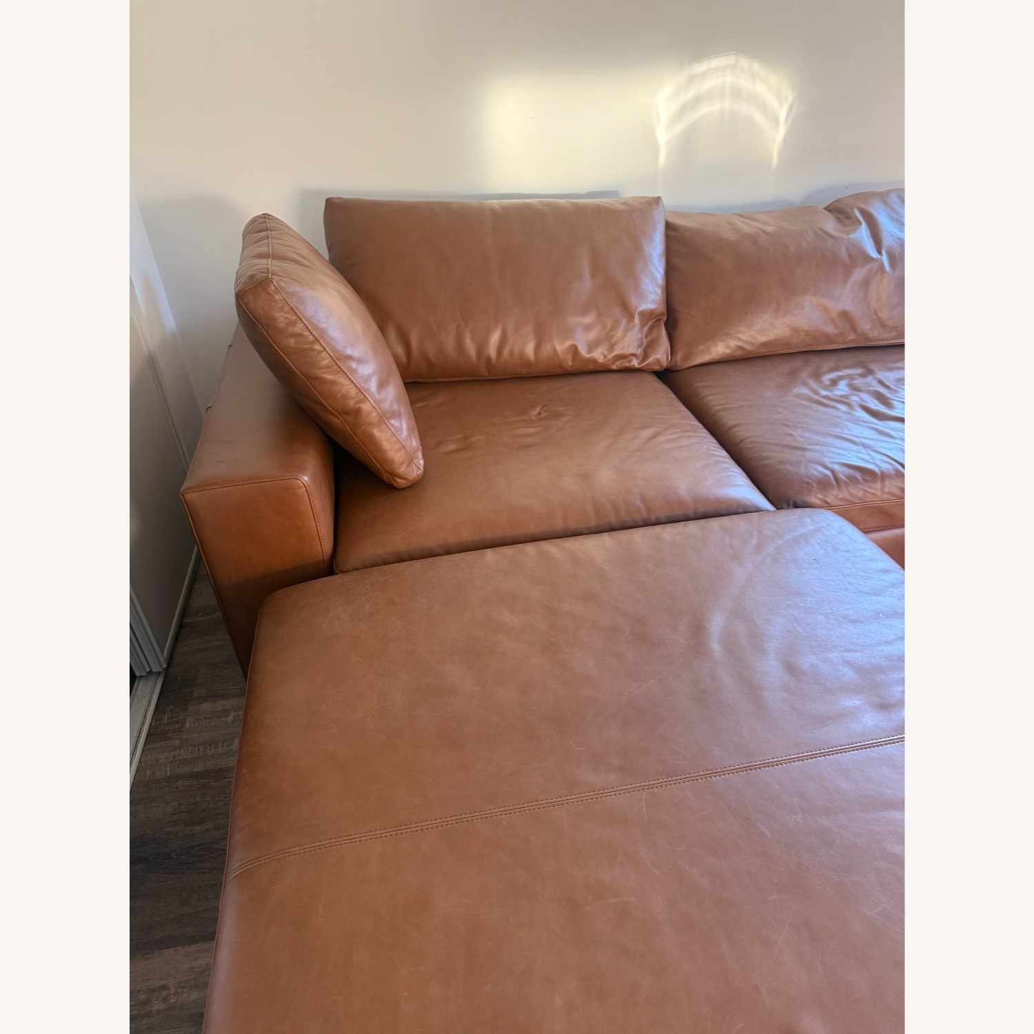 Pottery Barn Leather Sectional - image-2
