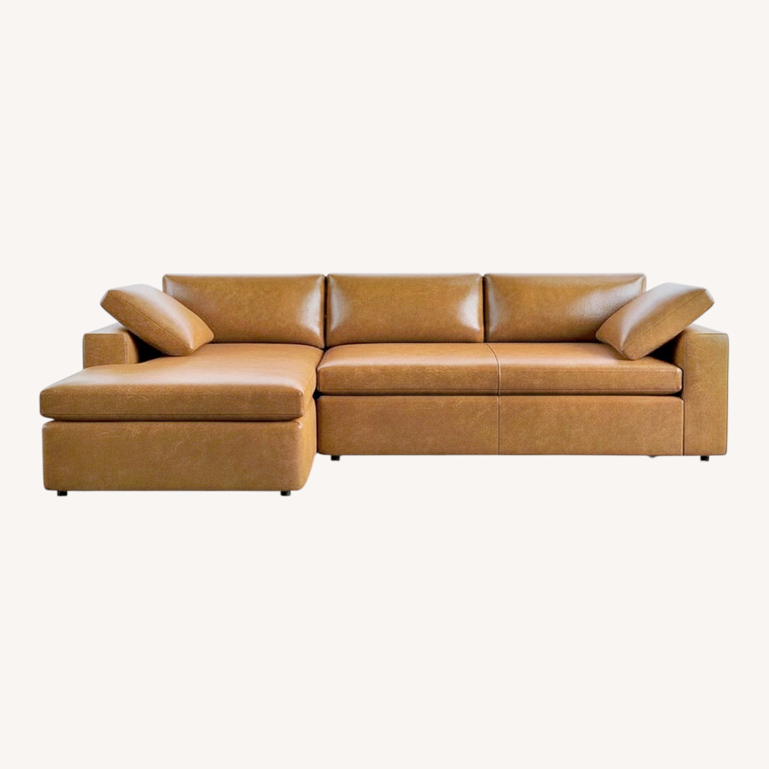 Pottery Barn Leather Sectional - image-0