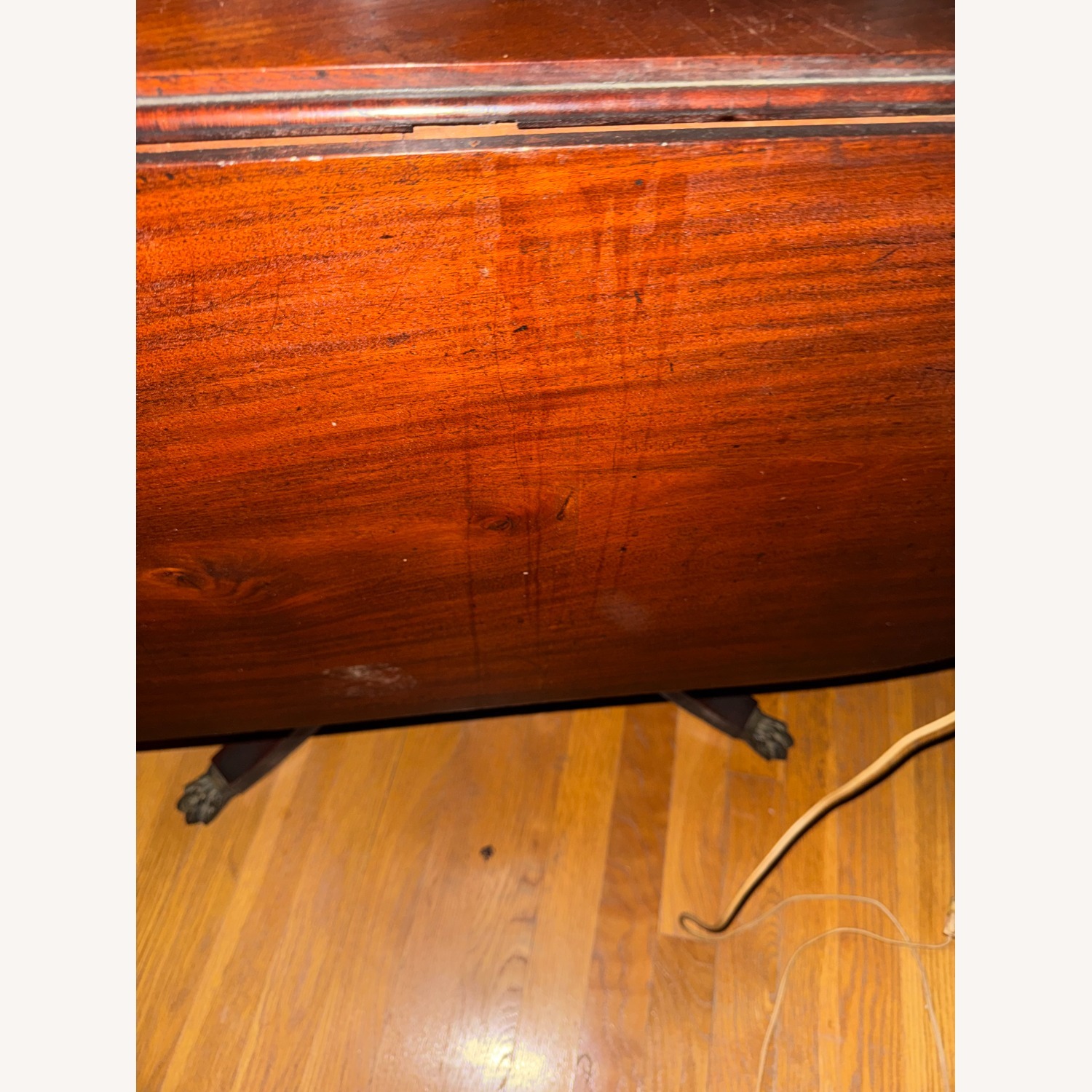 Vintage/Antique Dark Brown Wood Side Table - image-3