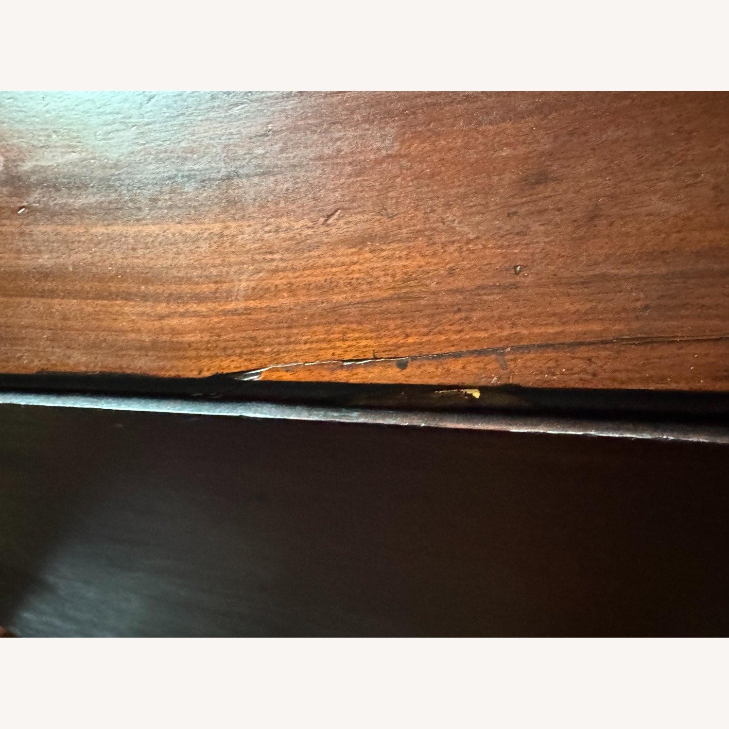 Vintage/Antique Dark Brown Wood Side Table - image-4