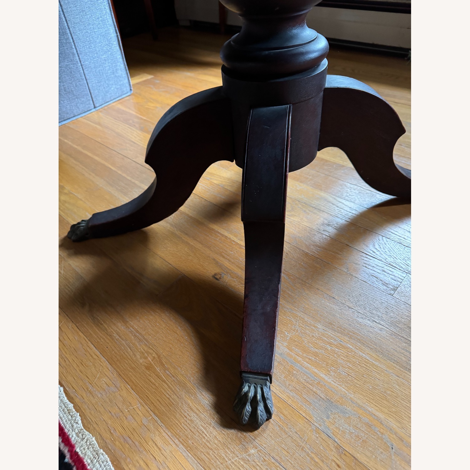 Vintage/Antique Dark Brown Wood Side Table - image-5