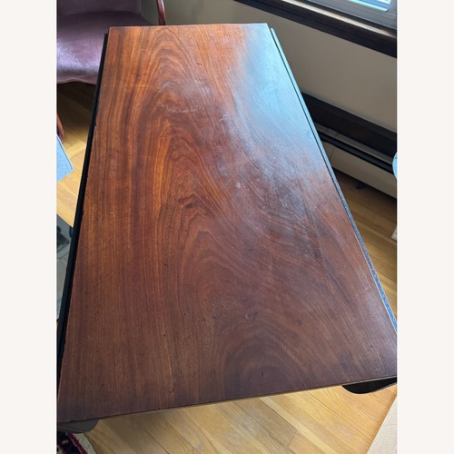 Used Vintage/Antique Dark Brown Wood Side Table for sale on AptDeco