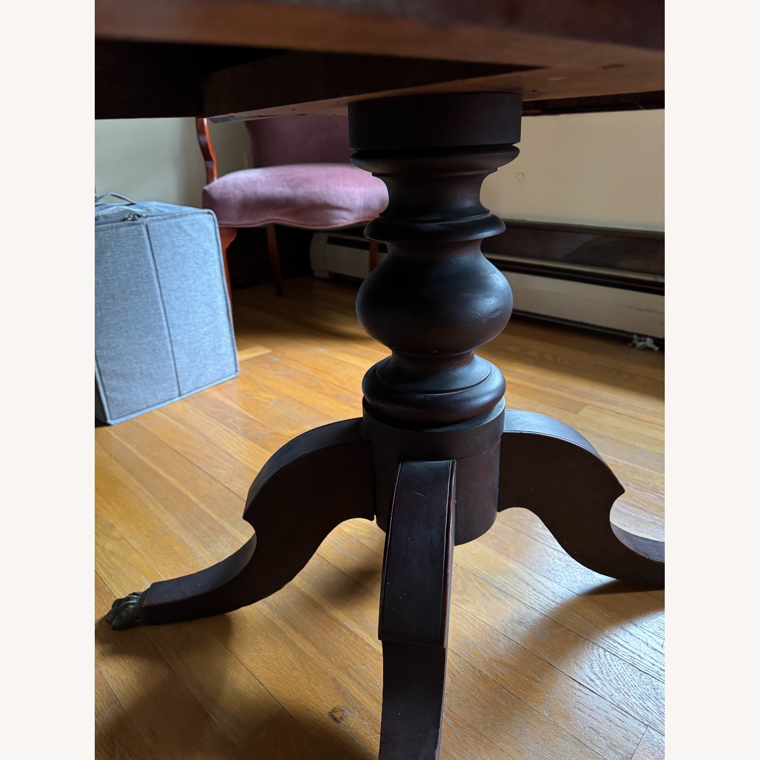 Vintage/Antique Dark Brown Wood Side Table - image-6