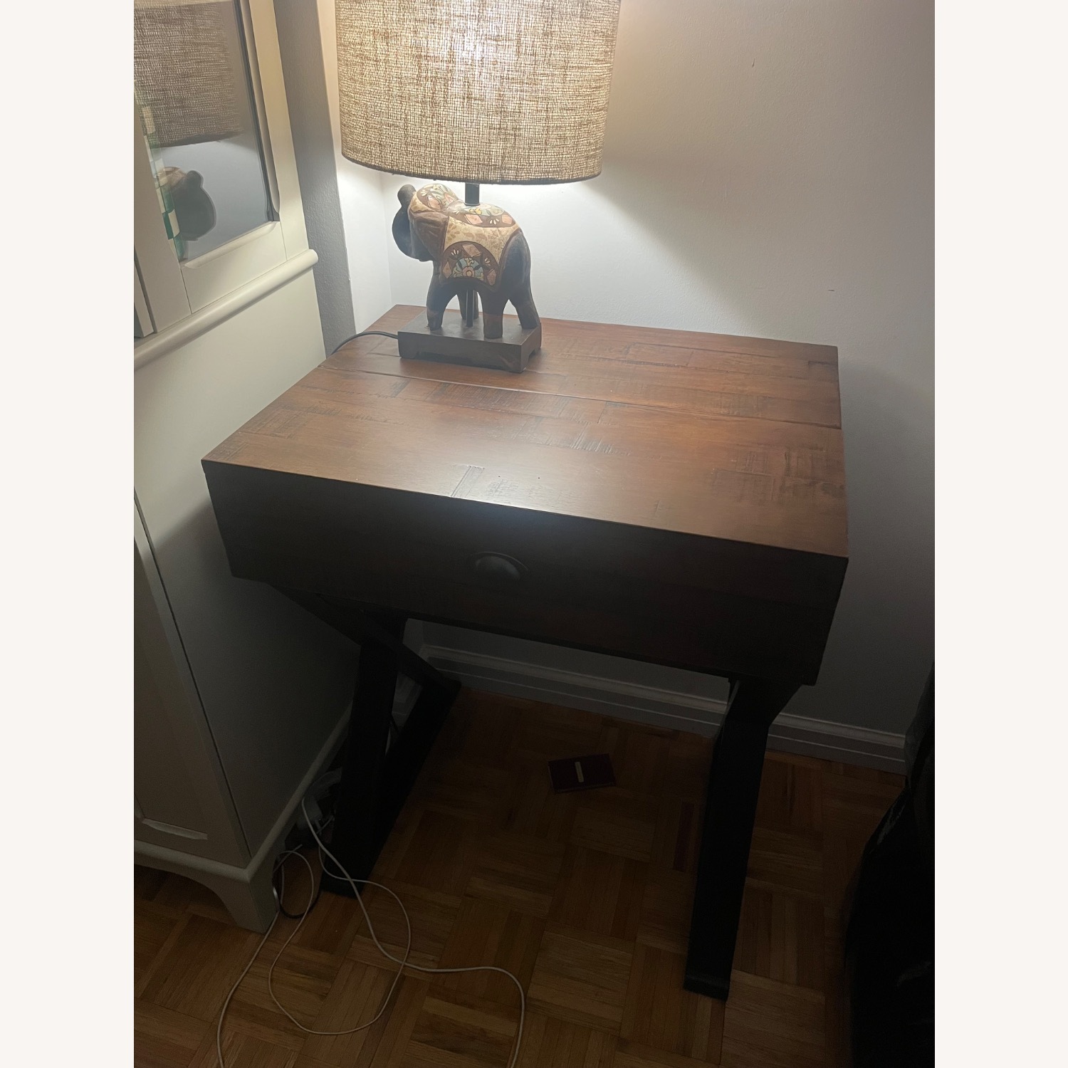 World Market Dark Brown Wood Desk - image-3