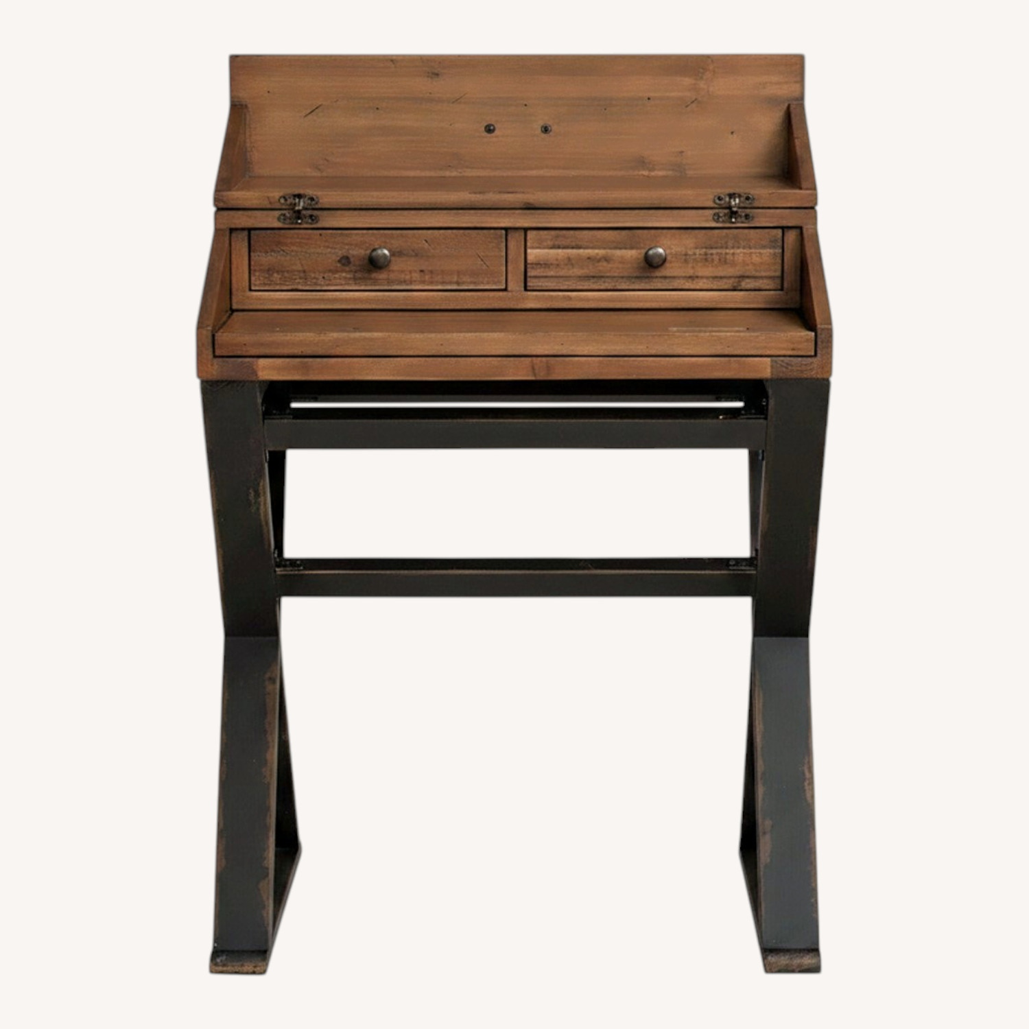 World Market Dark Brown Wood Desk - image-0