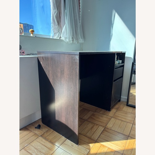 Used Target Room Essentials Dark Brown Wood Desk for sale on AptDeco