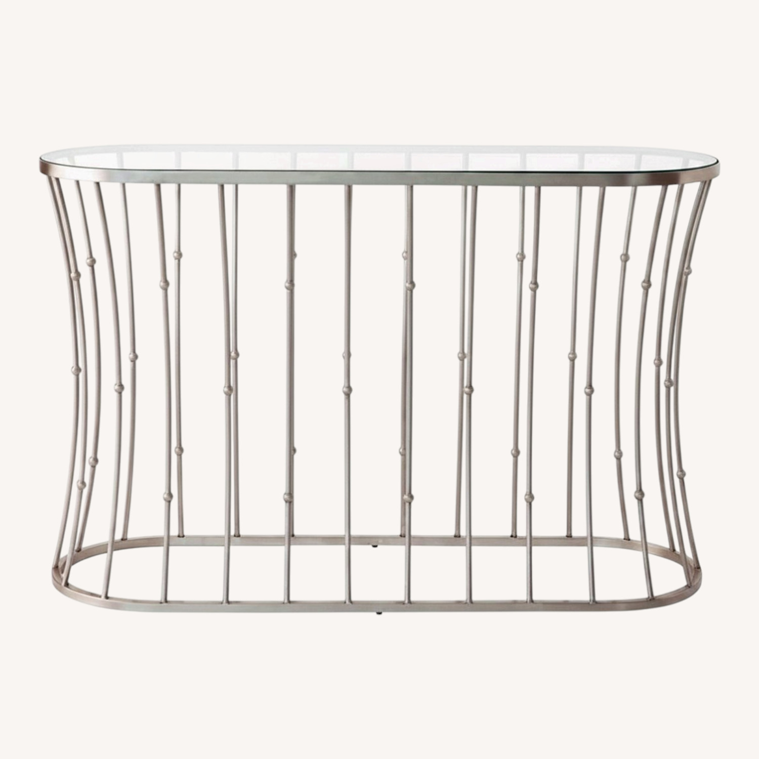 Global Views Aurora Brushed Nickel Console - image-0
