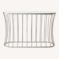 Global Views Aurora Brushed Nickel Console