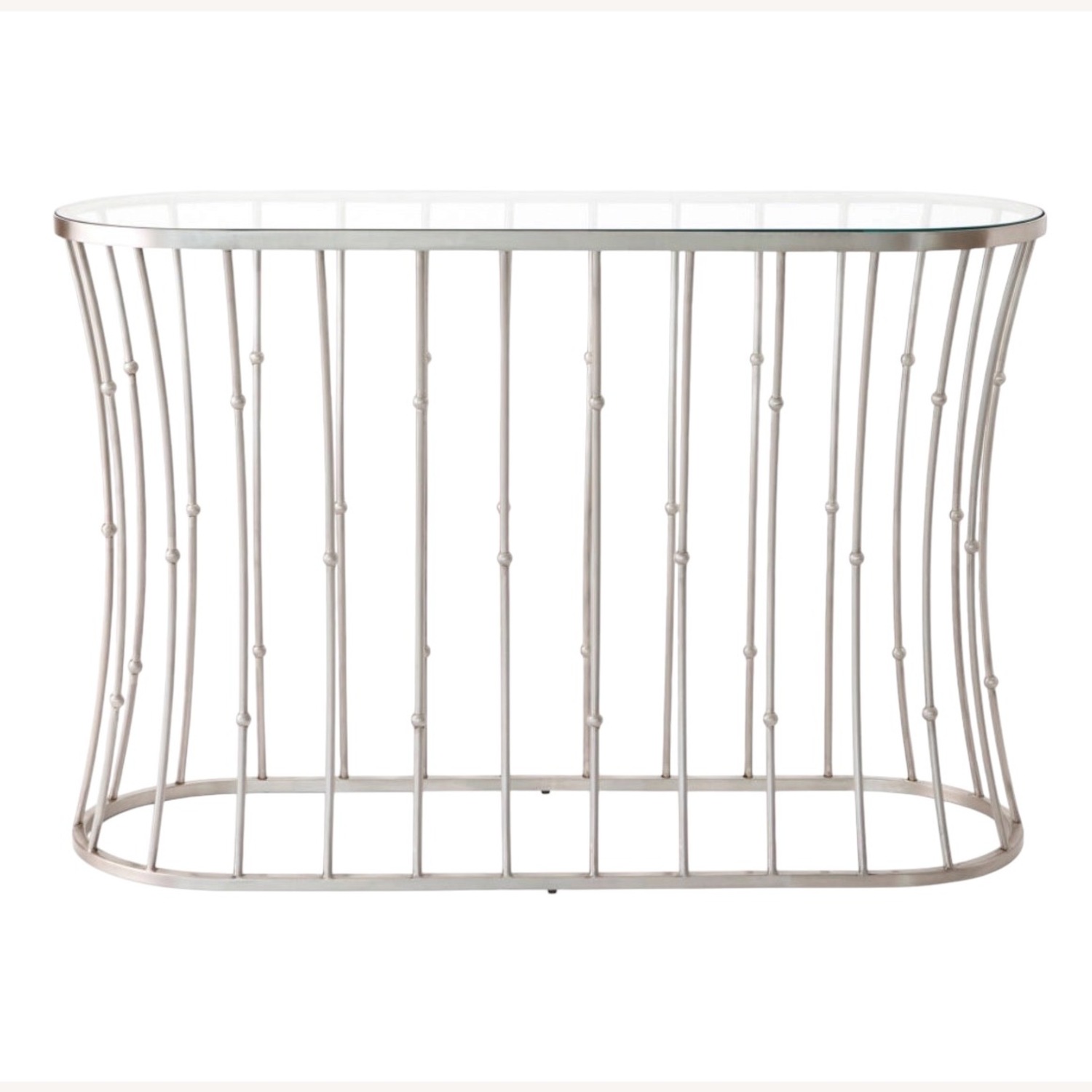 Global Views Aurora Brushed Nickel Console - image-4