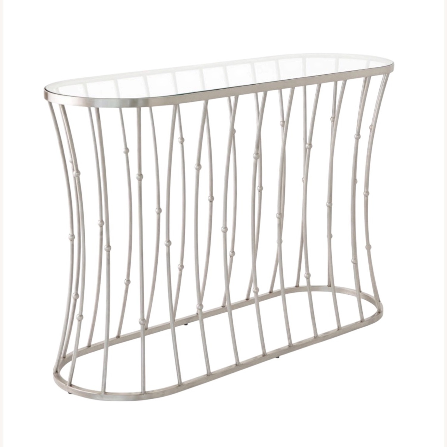 Global Views Aurora Brushed Nickel Console - image-5