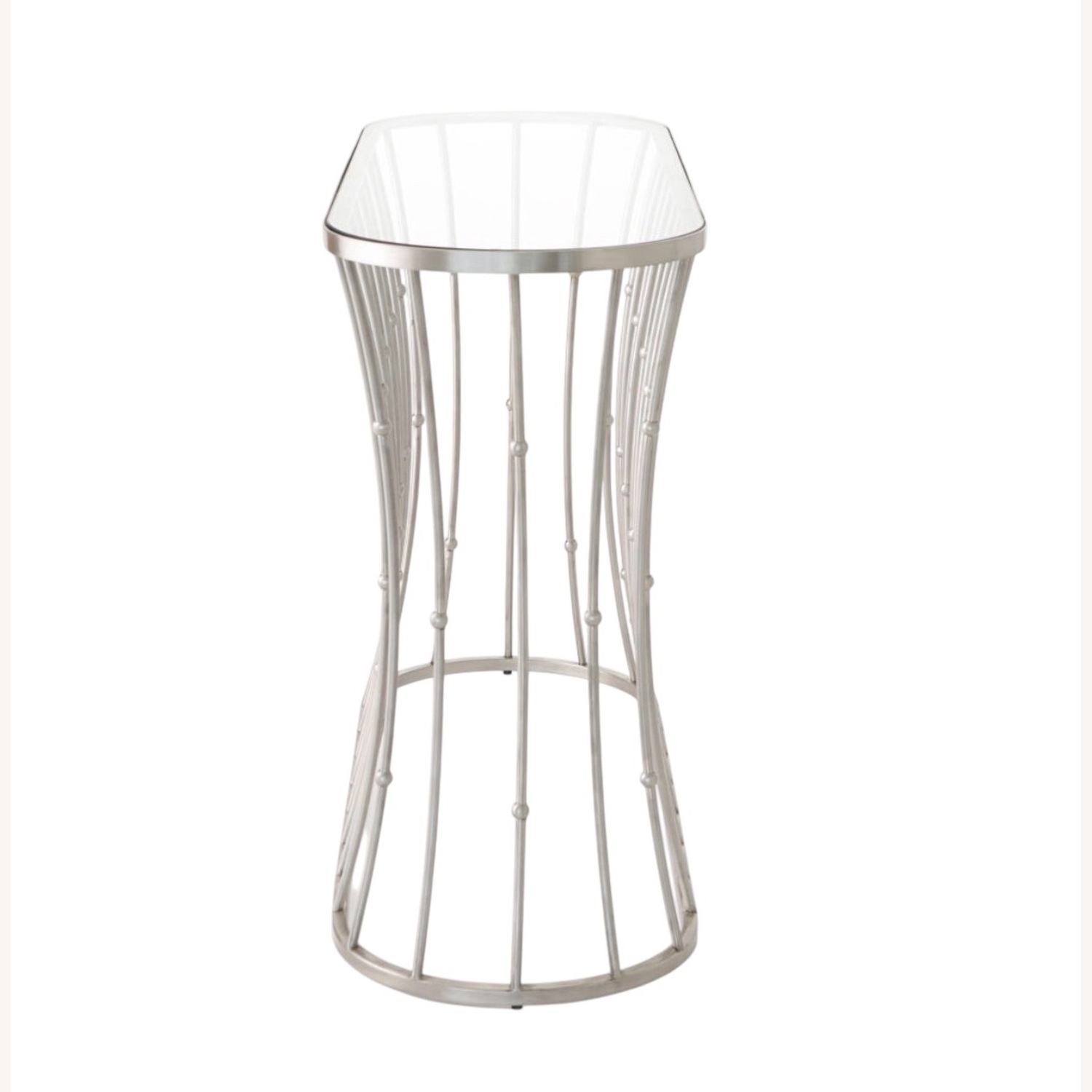 Global Views Aurora Brushed Nickel Console - image-3